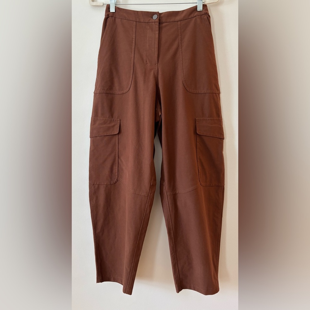Lululemon Utilitech Cargo Pocket High Rise Crop Pants Brown EUC Size 28 - Picture 2 of 7